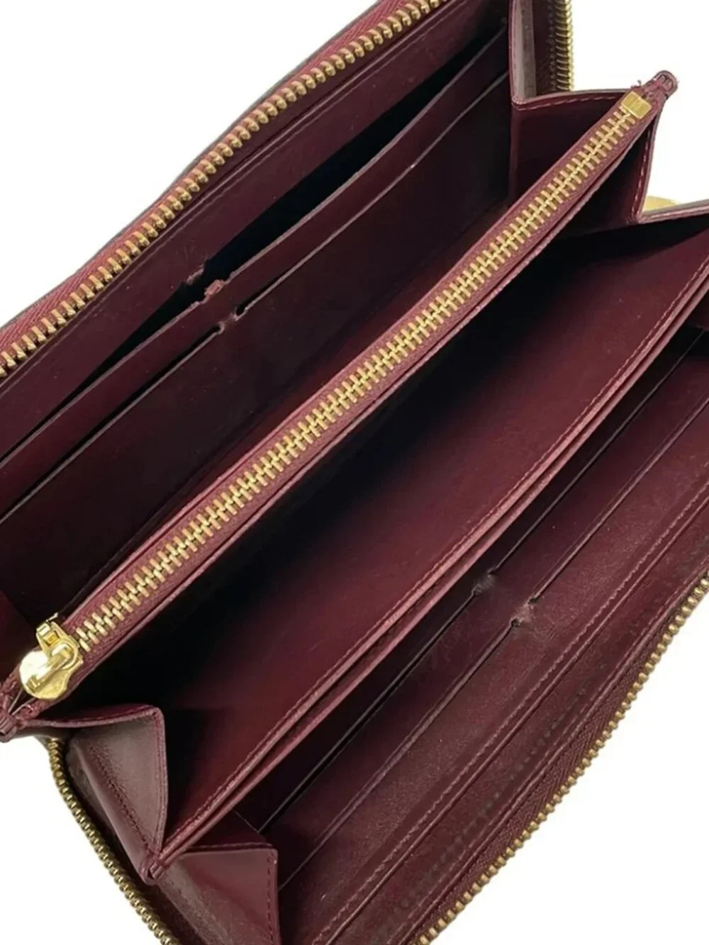 LOUIS VUITTON Zippy Wallet M91536 Rouge Fauviste Monogram Vernis SP1111